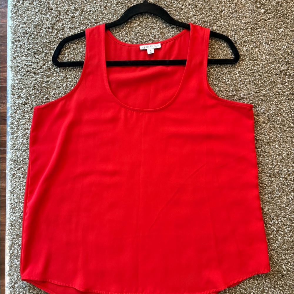 J. Crew Vibrant Red Tank Top